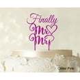 thumbnail image 1 of """Finally Mr Mrs"" Wedding Cake Topper Personalized Custom Name Cake Toppers Color Option Available 5""-7"" Inches Wide", 1 of 1