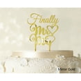 thumbnail image 1 of """Finally Mr Mrs"" Wedding Cake Topper Personalized Custom Name Cake Toppers Color Option Available 5""-7"" Inches Wide", 1 of 1