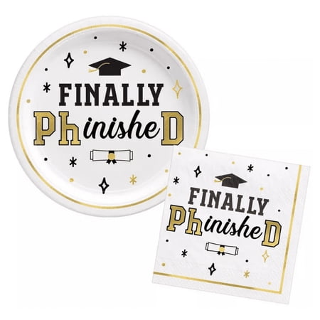 Finally PHinisheD Plates and Napkins, 60pcs