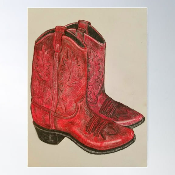 Finally, Red Boots Poster Wall Art, Modern Wall Decor For Living Room Bedroom, 12x18 UNFRAMED