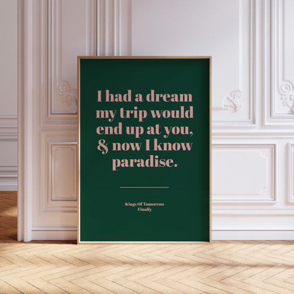 Finally Wall Art Print, House Music Quote Decor