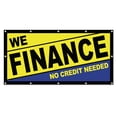 thumbnail image 1 of We Finance No Credit Needed Banner 13 oz Heavy Duty Vinyl Easy Payments Sign We Finance Vinyl Banner Multiple Sizes & Colors Outdoor/Indoor Single-Sided with Metal Grommets (4x10 ft, Bk & Ye & Bl), 1 of 6