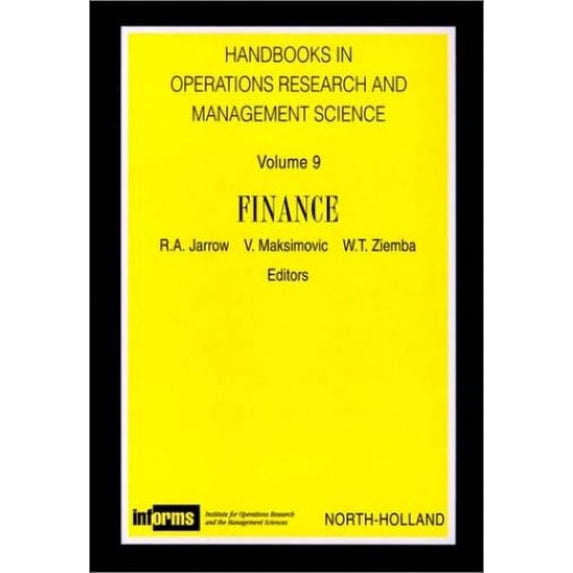 Pre-Owned Finance Horm. 9. Handbook in Operation Research and Management Science, Vol. 9 (Hardcover) by Jarrow, Author Unknown, Jeffrey M Lemm