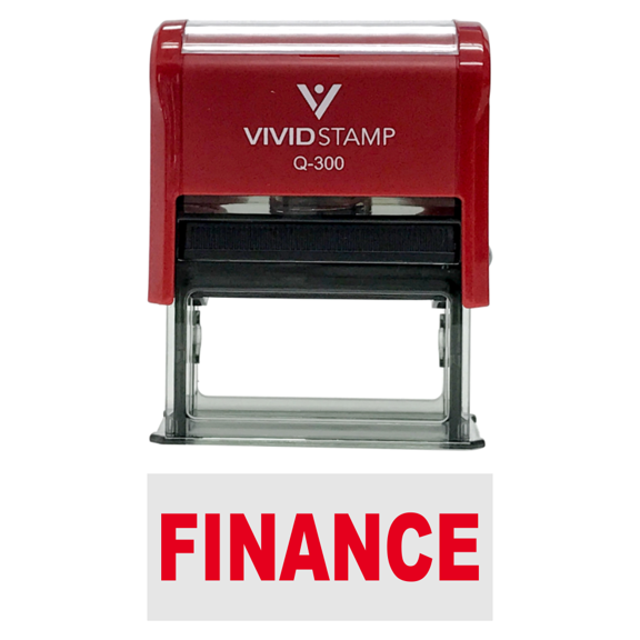 Finance Self-Inking Office Rubber Stamp (Red Ink) - Q-300