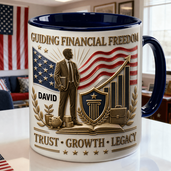 Financial Advisor Freedom Mug 3D Effect Printed Coffee Cup Gift for Advisors