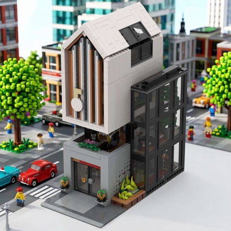 Financial Center Modular Building Blocks Set for 31153 Modification MOC Bricks Toys Collection Gift 1616pcs