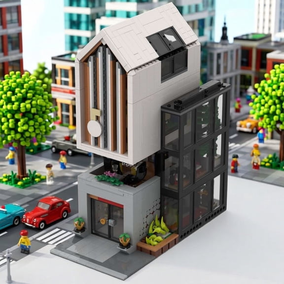 Financial Center Modular Building Blocks Set for 31153 Modification MOC Bricks Toys Collection Gift 1616pcs