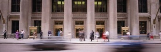 Financial District Chicago Illinois USA Canvas Art - Panoramic Images (36 x 12)