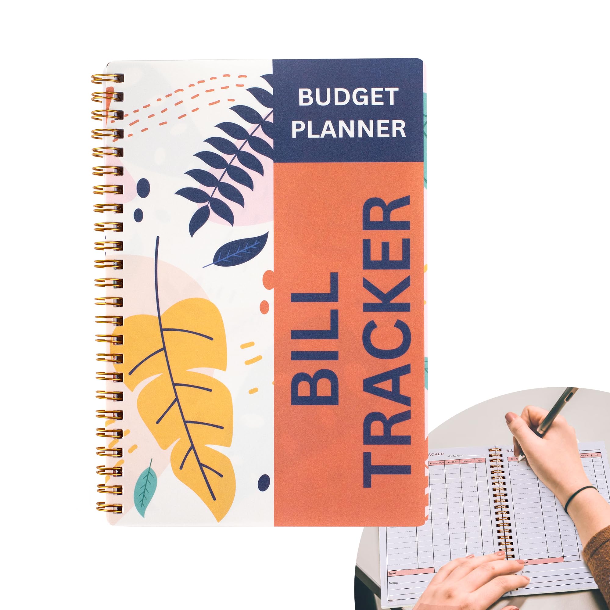 Financial Tracking Notebook Spiral Binding and Back Pocket, Monthly ...