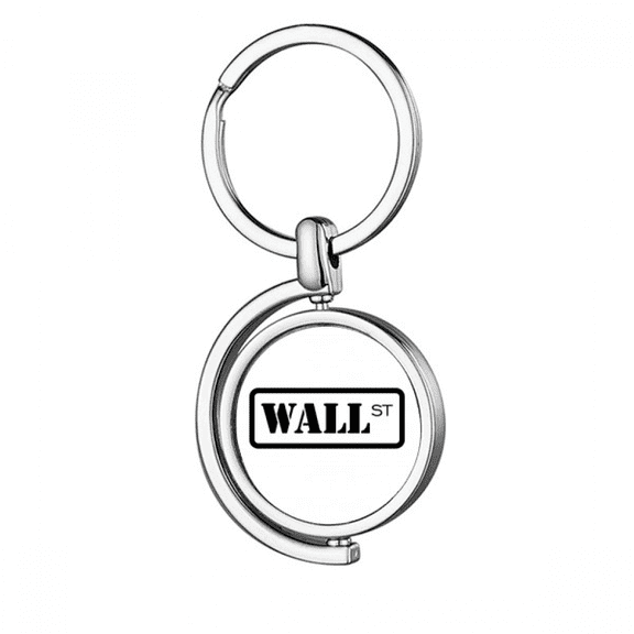 Financial Transaction Center Securities Rotating Keychain Metal Keyring Holder