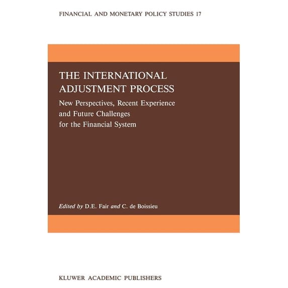 Financial and Monetary Policy Studies The International Adjustment Process: New Perspectives, Recent Experience and Future Challanges for the Financial System, Book 17, (Paperback)