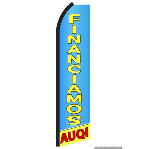 Financiamos Aqui Swooper flag Without Pole Advertisement /Business Flags | Feather Flag |