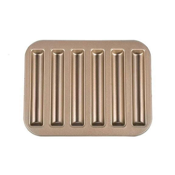 hejhncii Financier Cake Baking Pan 6-Cavity Biscuit Stick Mold 3D Cylinder Cake Mold Trays Pastry Desserts Mold Bakeware