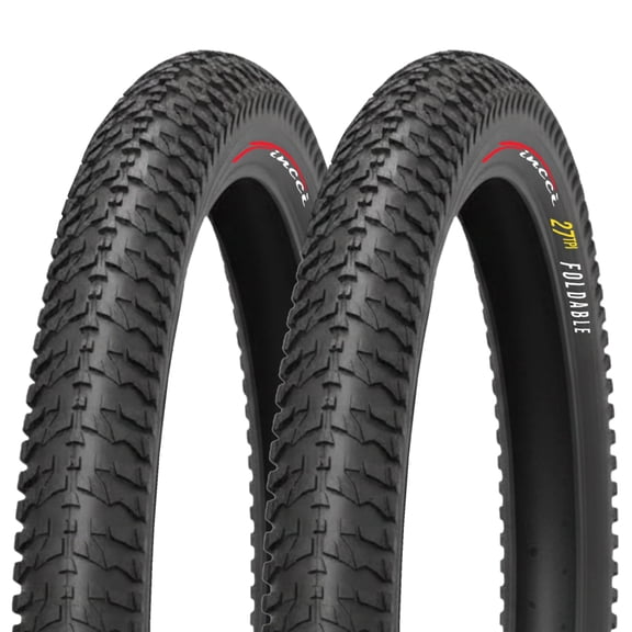 Fincci 20x1.95 Bike Tires (53-406) Foldable Knobby for MTB, BMX, and Folding Bikes, 2-Pack