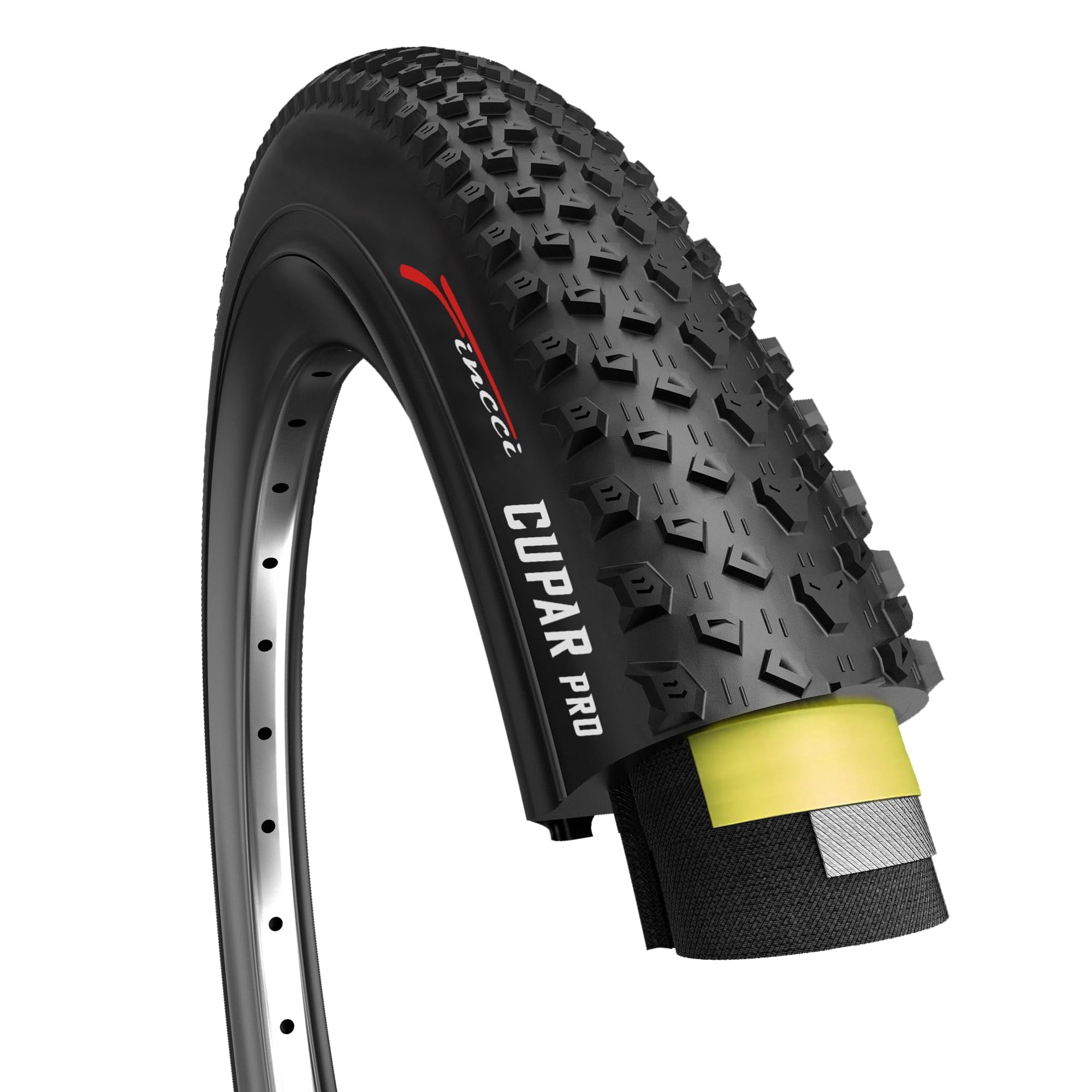 Fincci 26x2.10 Bike Tires (54-559) Foldable Anti-Puncture for MTB, XC, Hybrid, and City Bikes, 1-Pack