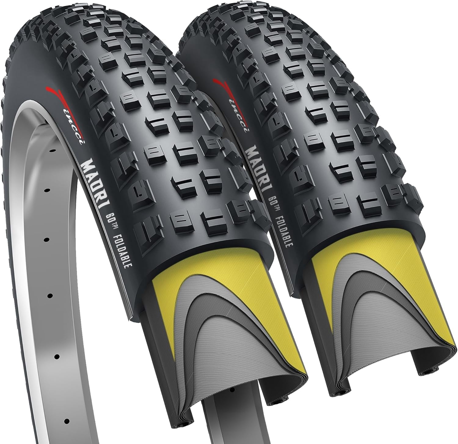 Fincci 29x2.25 Bike Tires (57-622) Foldable Anti-Puncture for Mountain ...