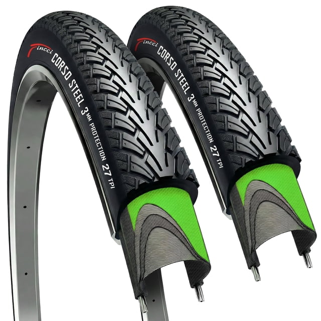 Fincci Corso 26x1.95 (50-559) Bike Tire, Pair - Semi-Slick City 26 inch ...