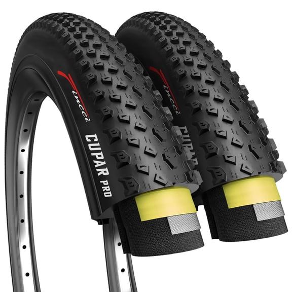 Fincci 26x2.10 Bike Tires (54-559) Foldable Anti-Puncture for MTB, XC, Hybrid, and Folding Bikes, 2-Pack