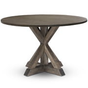Finch Alfred Round Dining Table in Rustic Brown for Modern Farmhouse