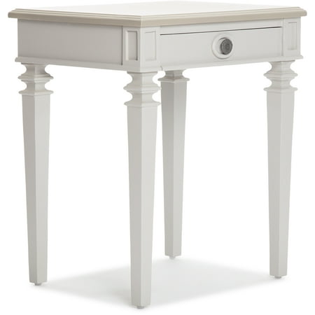 Finch - Benson Modern Wood 1-Drawer Night Stand - Light Gray