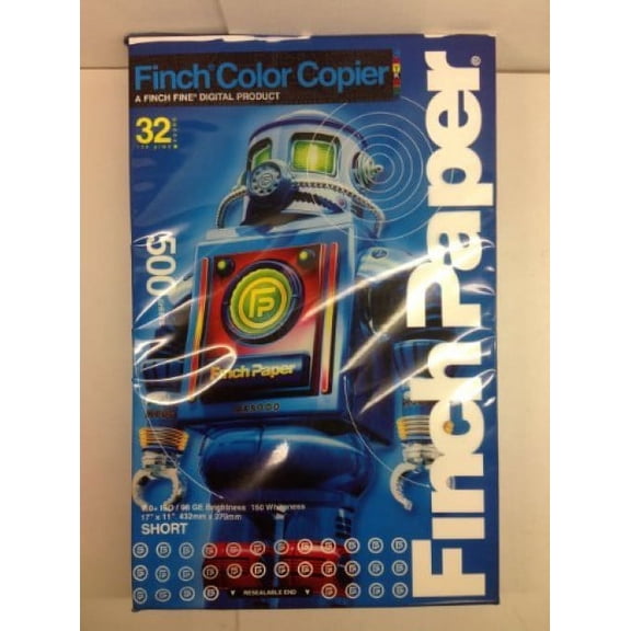 Finch Fine Color Copier 3800-8024 11 X 17 # 32 Lb 32m Bright White 500 Sheets Writing Ultra Smooth 10% Recycled