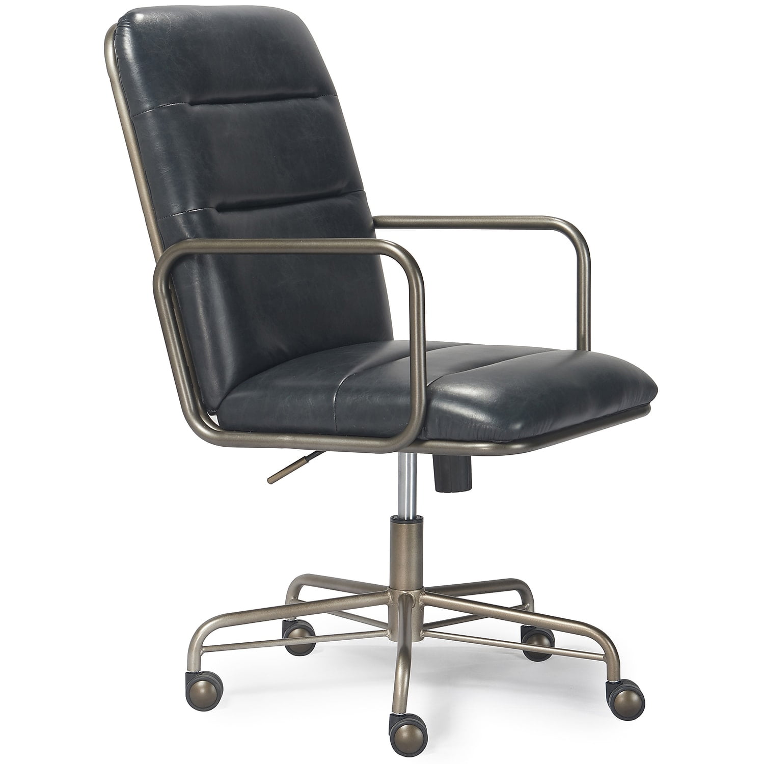 Finch Franklin Modern Leather Desk Chair Gray