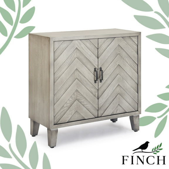 Finch Friedman Bar Cabinet with Wine Storage Grey