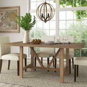 Finch Grant Wood Dining Table in Rustic Beige
