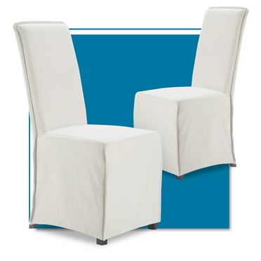 Finch Grayson High Back 2-Set Dining Chairs with Removable Slipcover, Ivory