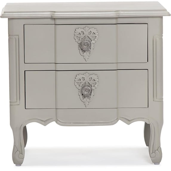 Finch Maslow Side Table with Two Drawers Gray