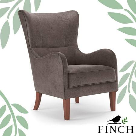Finch - Morgan Traditional Foam Wing Chair - Espresso Brown