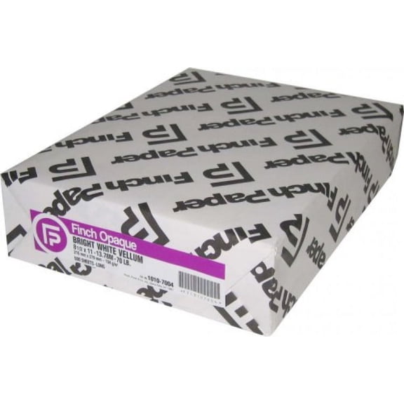 Finch Opaque Bright White Vellum 60# 8.5"x11" 500 sheets