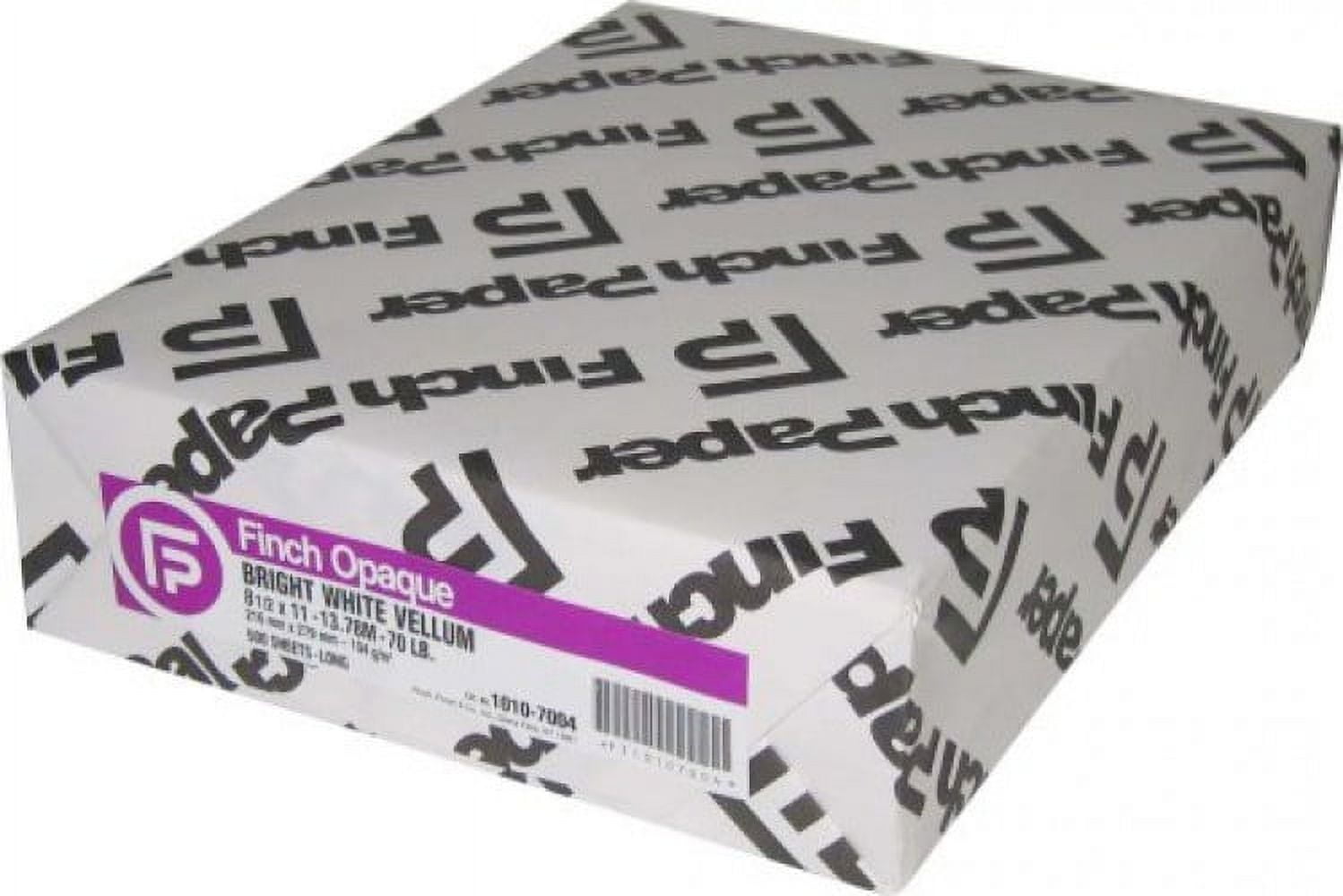 Finch Opaque Bright White Vellum 65# Cover 8.5"x11" 250 sheets