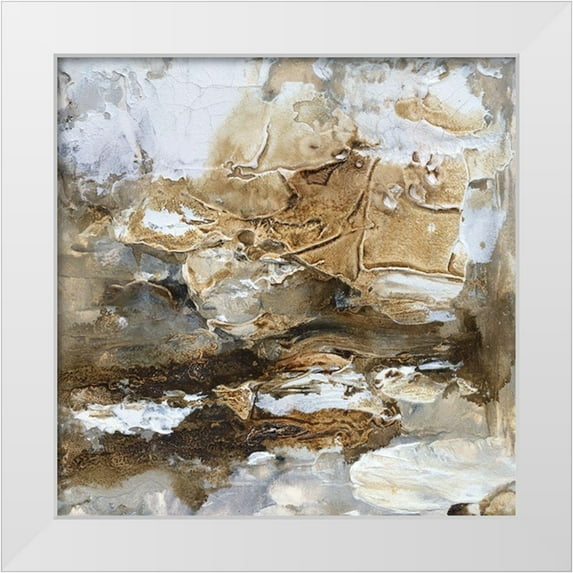 Finch, Scherrer 12x12 White Modern Wood Framed Museum Art Print Titled - Gilt Sandstone II