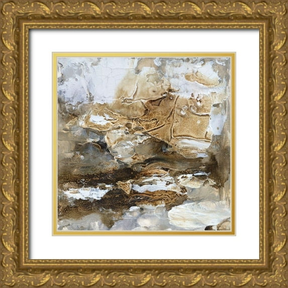 Finch, Scherrer 15x15 Gold Ornate Wood Framed with Double Matting Museum Art Print Titled - Gilt Sandstone II
