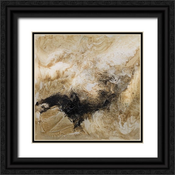 Finch, Scherrer 26x26 Black Ornate Wood Framed with Double Matting Museum Art Print Titled - Drifting Sands IV