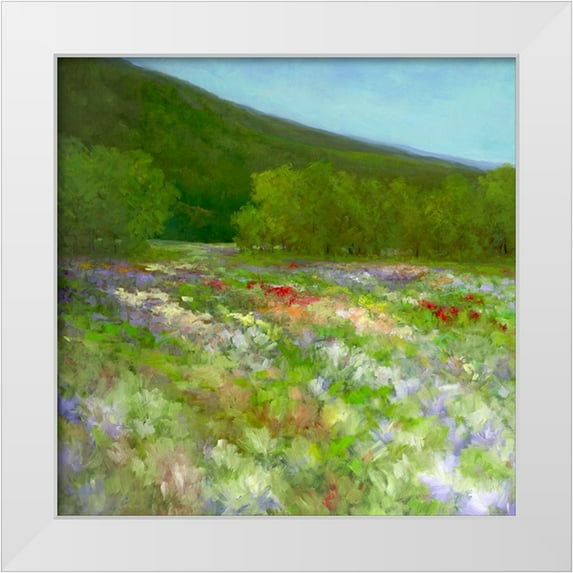 Finch, Sheila 12x12 White Modern Wood Framed Museum Art Print Titled - Flowers of Half Moon Bay II