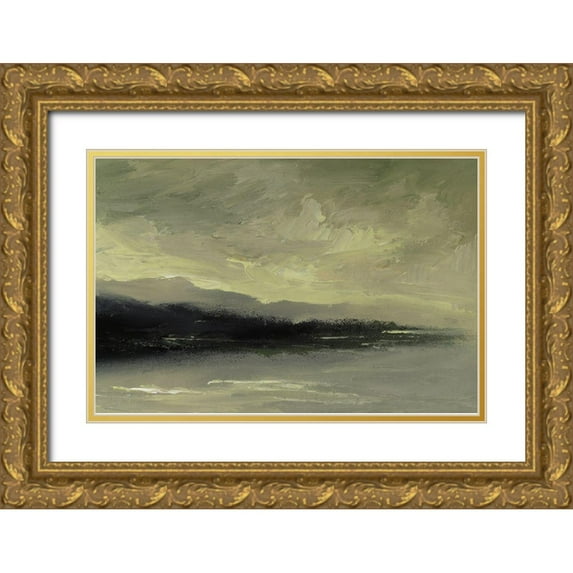 Finch, Sheila 14x11 Gold Ornate Wood Framed with Double Matting Museum Art Print Titled - Coastal Dawn