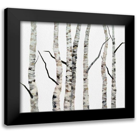 Finch, Sheila 14x12 Black Modern Framed Museum Art Print Titled - Birch Trees II