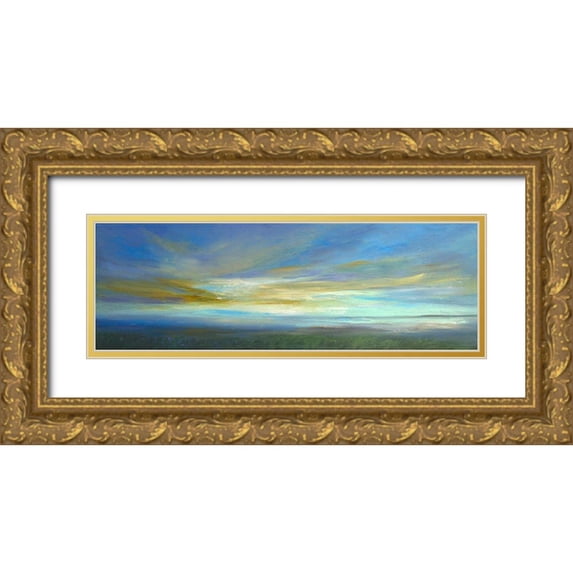 Finch, Sheila 14x7 Gold Ornate Wood Framed with Double Matting Museum Art Print Titled - Kiss of Light II