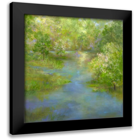 Finch, Sheila 15x15 Black Modern Framed Museum Art Print Titled - Spring Lake Reflections