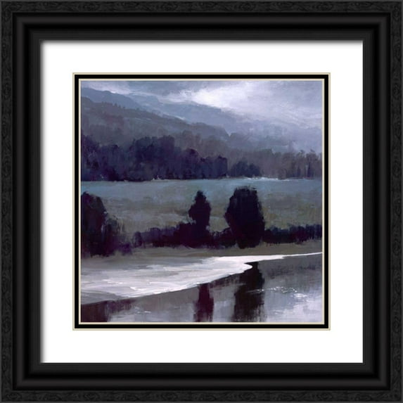 Finch, Sheila 20x20 Black Ornate Wood Framed with Double Matting Museum Art Print Titled - Shimmering Light
