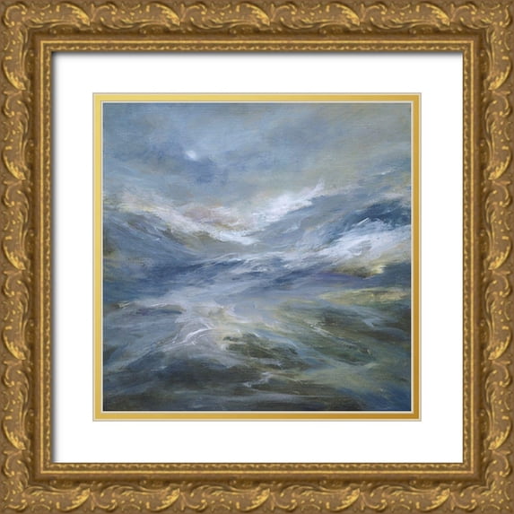 Finch, Sheila 20x20 Gold Ornate Wood Framed with Double Matting Museum Art Print Titled - Calming of the Sea