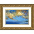 thumbnail image 1 of Finch, Sheila 32x22 Gold Ornate Wood Framed with Double Matting Museum Art Print Titled - Golden Cloudscape, 1 of 4