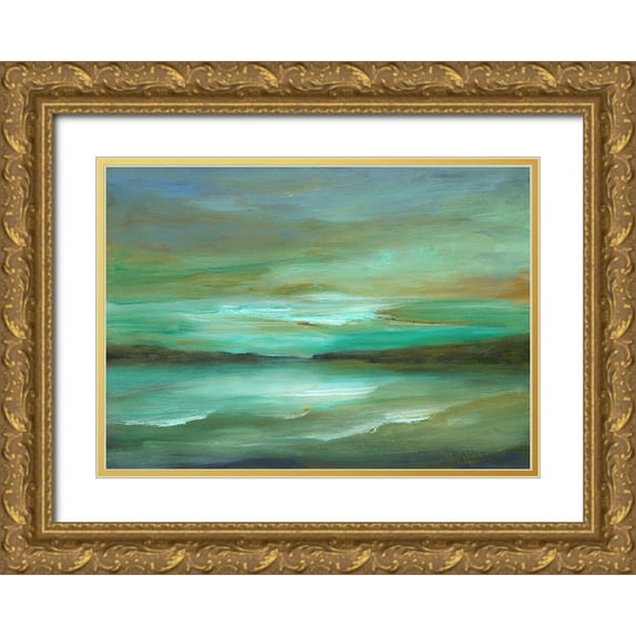 Finch, Sheila 32x24 Gold Ornate Wood Framed with Double Matting Museum Art Print Titled - Hidden Cove