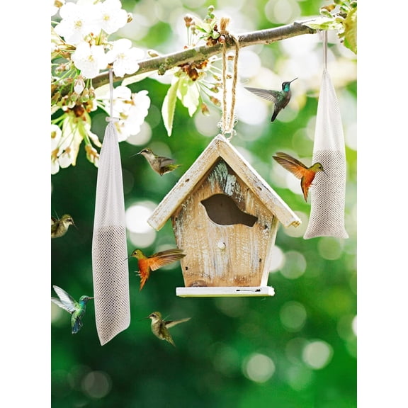 Finch Sock Feeder for Outdoor, Durable Thistle Seed Feeder Sacks with Funnels, Bird Food Supply Tools for Garden Yard Wild Finch Feeding