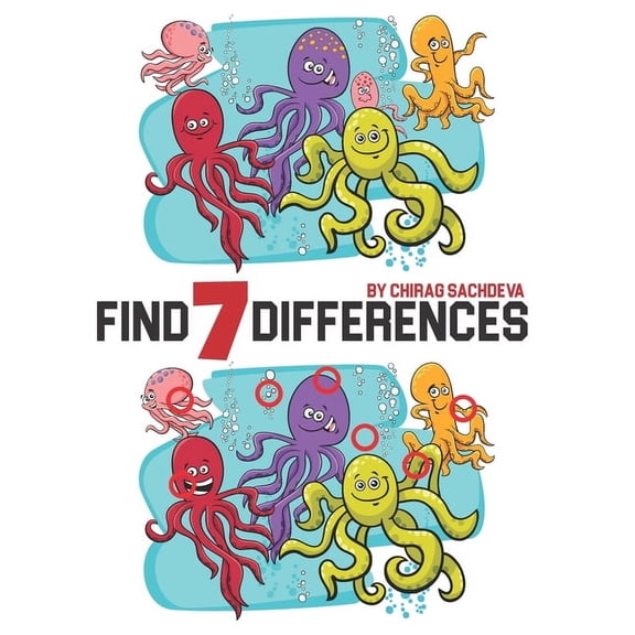 Find 7 Differences: Spot the Differences Picture Puzzles - Inside the Book you'll find 50+ Black and White Cartoon , (Paperback)