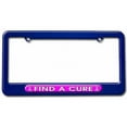thumbnail image 1 of Find A Cure, Breast Cancer Pink Ribbon License Plate Tag Frame, Multiple Colors, 1 of 1