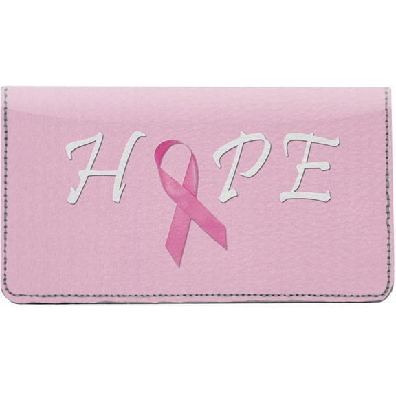 Find A Cure Designer Checkbook Cover, Credit Card Slots & Pen Loop