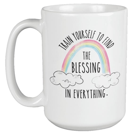 Find Blessing in Everything Coffee & Tea Mug for Grateful People (15oz)